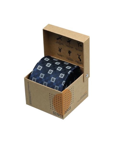 

Tossido Men Blue Woven Design Broad Tie