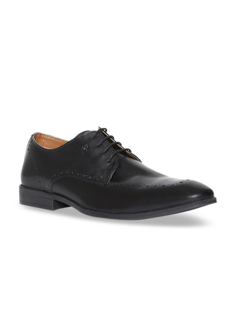 

Arrow Men Black Solid Leather Derbys