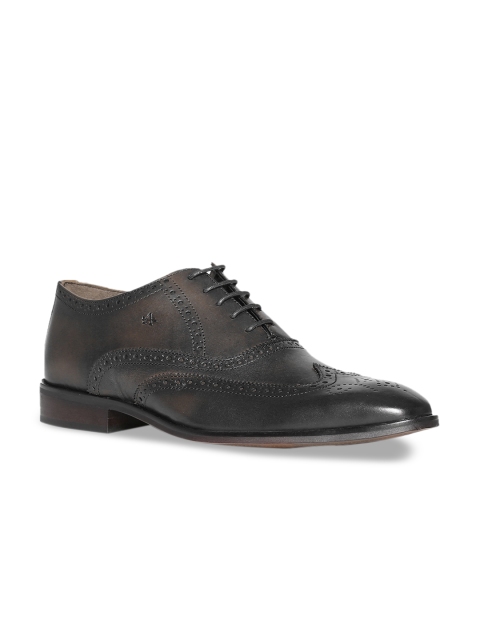 

Arrow Men Black Solid Leather Brogues
