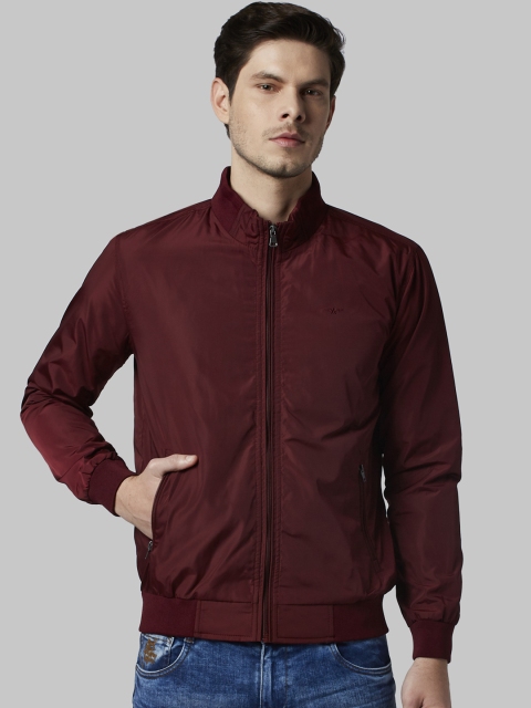 

Park Avenue Men Maroon Solid Bomber