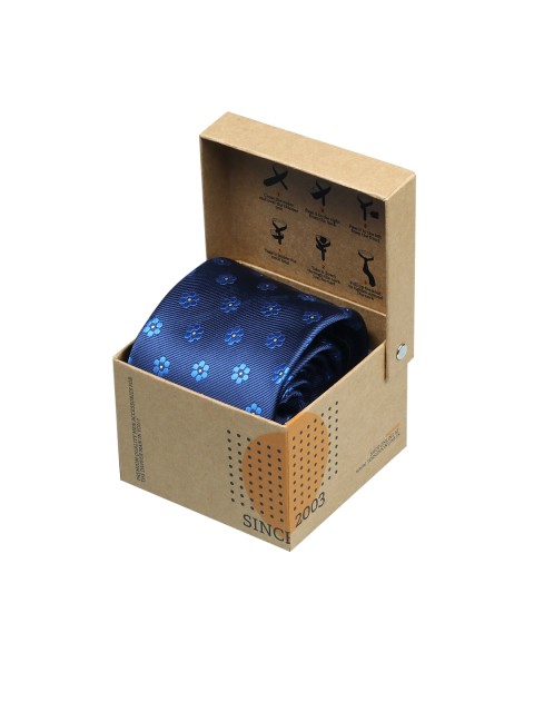 

Tossido Men Blue Woven Design Broad Tie