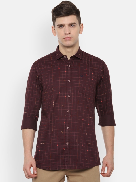 

Allen Solly Sport Men Maroon Regular Fit Checked Casual Shirt