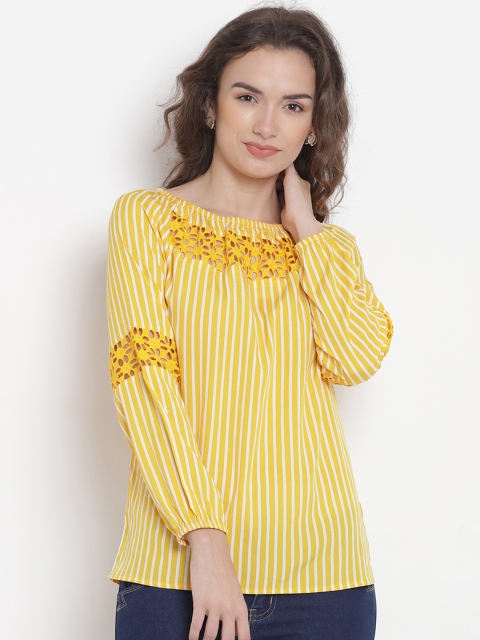 

Abiti Bella Women Yellow Striped Top