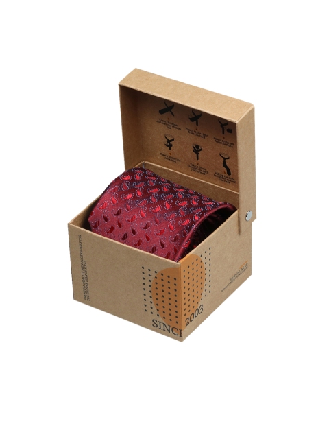 

Tossido Men Maroon Woven Design Broad Tie