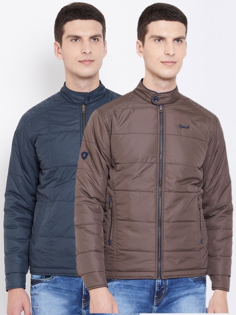 

Spirit Men Brown Solid Reversible Padded Jacket