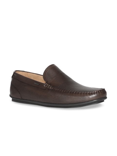 

Arrow Men Brown Textured Leather Formal Loafers