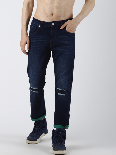 

Blue Saint Men Blue Slim Fit Mid-Rise Low Distress Jeans