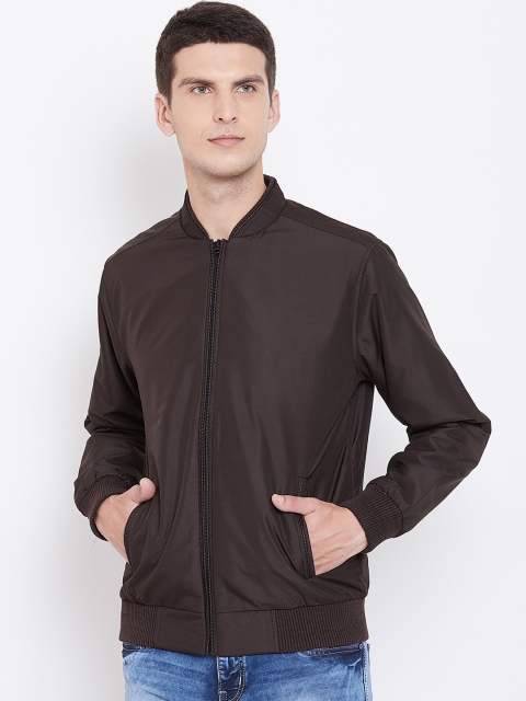 

Spirit Men Coffee Brown Solid Windcheater Bomber Jacket
