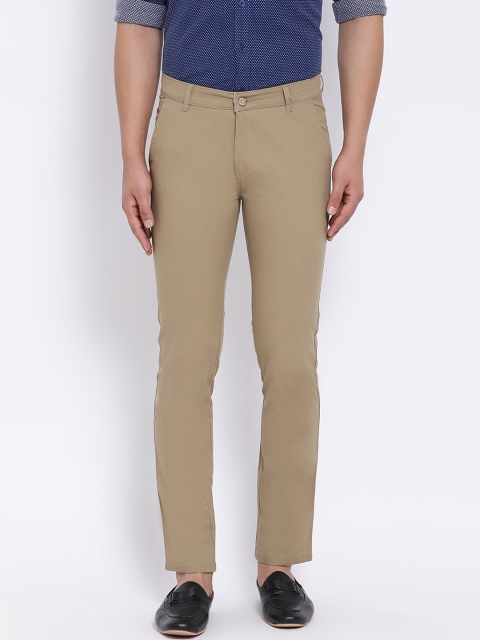 

Crimsoune Club Men Khaki Slim Fit Solid Regular Trousers