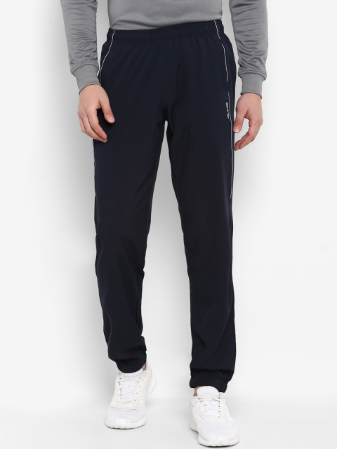 

Alcis Men Navy Blue Solid Mid-Rise Rapid Dry Straight Fit Track Pants
