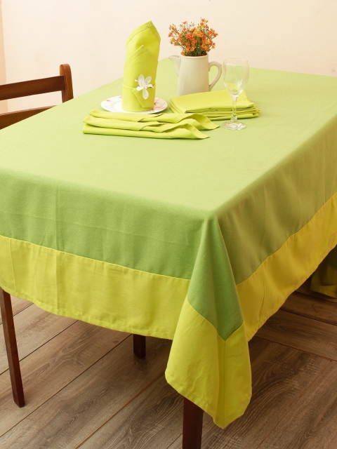 

Soumya Lime Green Table Cover With Set of 6 Napkins