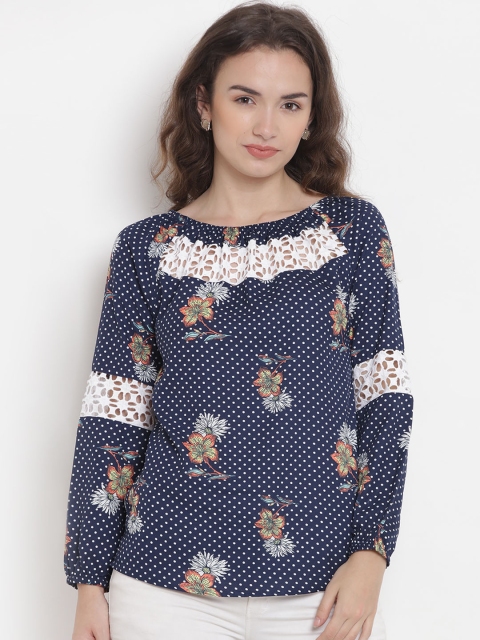 

Abiti Bella Women Navy Blue Printed Top