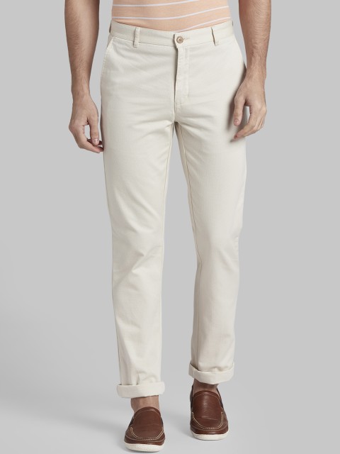 

Parx Men Beige Slim Fit Solid Regular Trousers