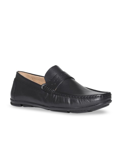 

Arrow Men Black Solid Leather Loafers