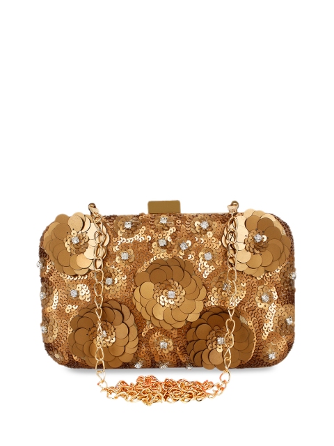 

Anekaant Gold-Toned & Copper-Toned Embellished Box Clutch