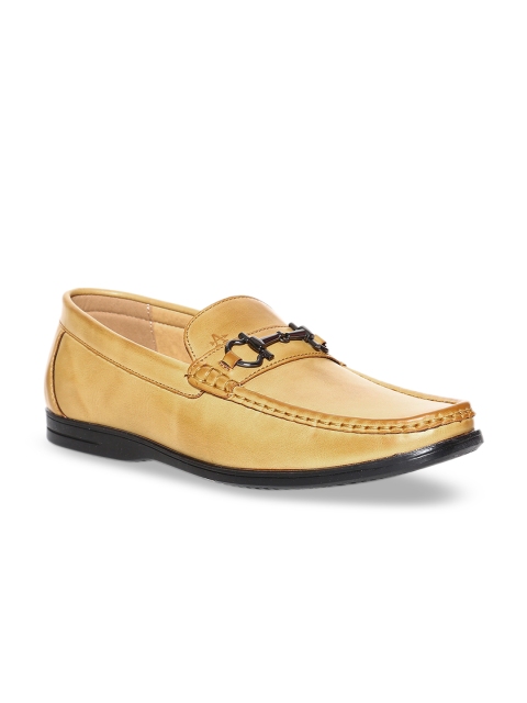

Arrow Men Brown Solid Leather Horsebit Loafers