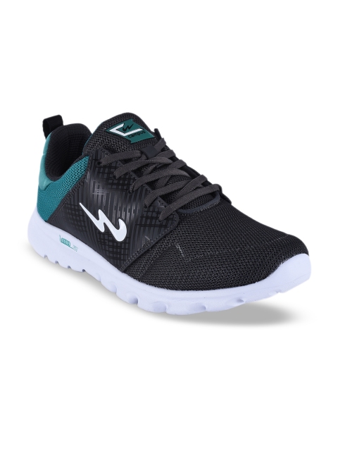 

Campus Men Charcoal Black and Turquoise Blue ROBIN Mesh Running Shoes