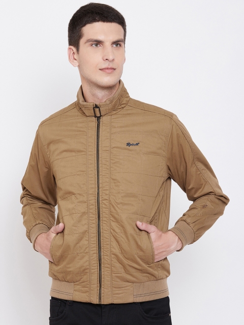 

Spirit Men Khaki Solid Windcheater Bomber Jacket