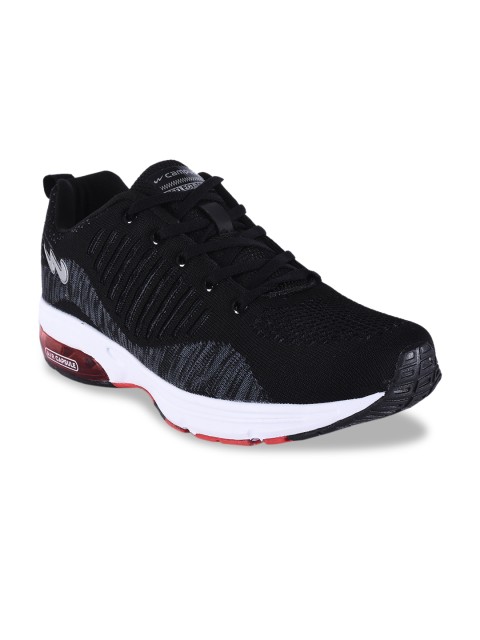 

Campus Men Black Mesh Running Shoes