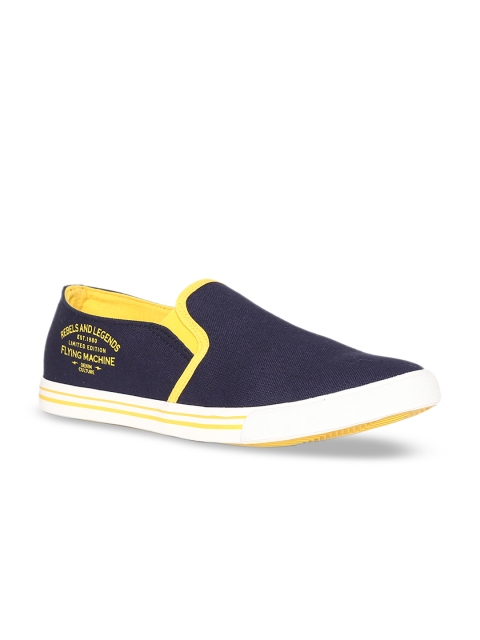 

Flying Machine Men Blue Slip-On Sneakers