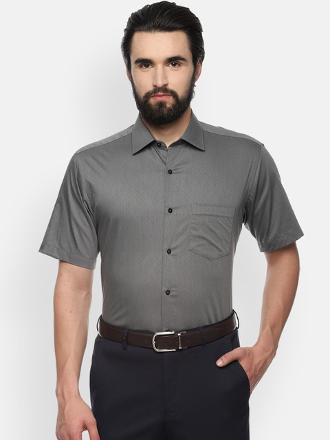 

Van Heusen Men Grey Regular Fit Solid Formal Shirt