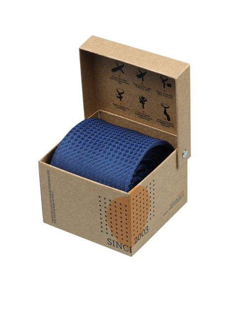 

Tossido Men Blue Woven Design Broad Tie