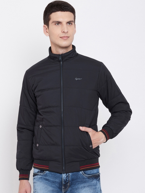 

Spirit Men Navy Blue Solid Padded Jacket