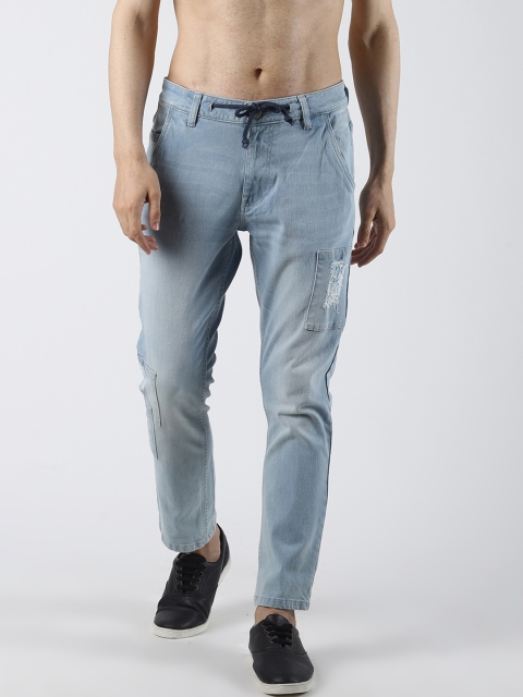 

Blue Saint Men Blue Slim Fit Mid-Rise Low Distress Jeans