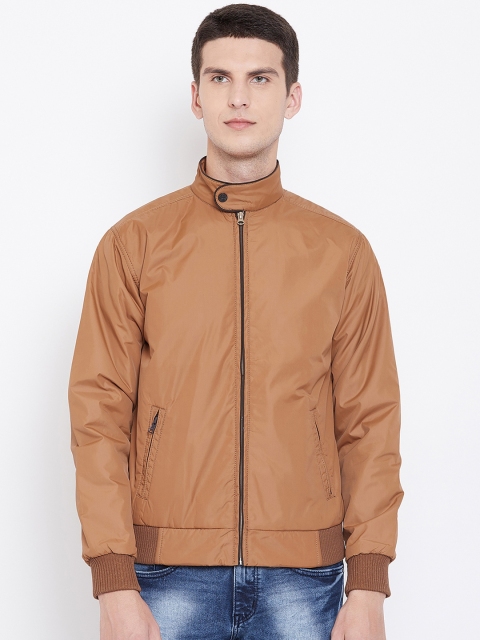

Spirit Men Tan Brown Solid Windcheater Jacket