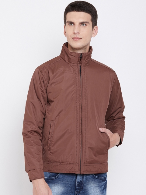 

Spirit Men Rust Brown Solid Windcheater Bomber Jacket