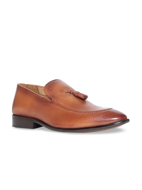 

Arrow Men Brown Solid Leather Slip-Ons