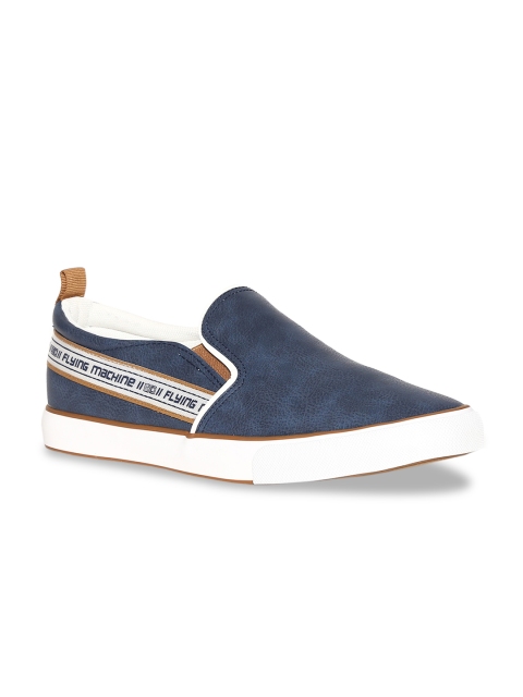 

Flying Machine Men Blue Slip-On Sneakers