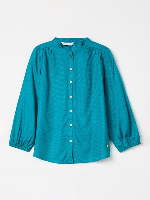 

Bossini Girls Blue Solid Shirt Style Top