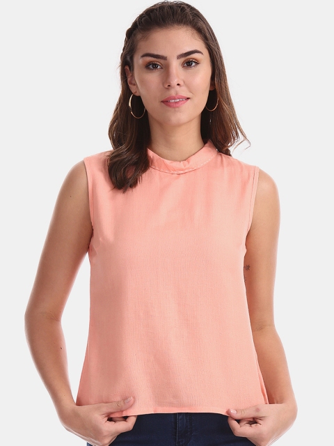 

Bronz Women Orange Solid Top