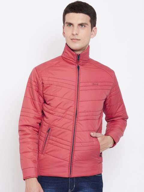 

Spirit Men Coral Pink Solid Puffer Jacket