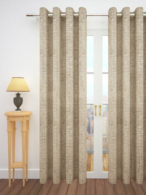 

Story@home Brown Jacquard Woven Single Door Curtain