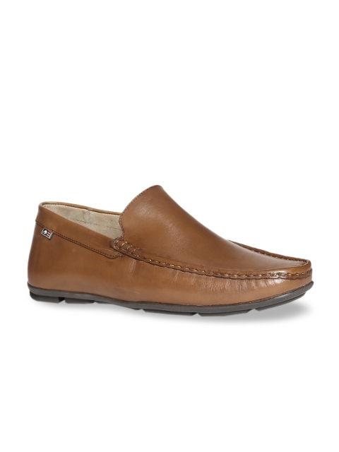 

Arrow Men Brown Solid Leather Loafers