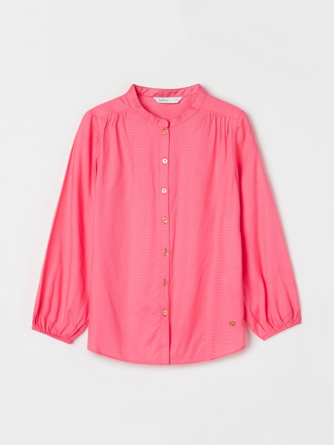 

Bossini Girls Pink Solid Shirt Style Top