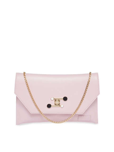 

HORRA Pink Solid Envelope Clutch