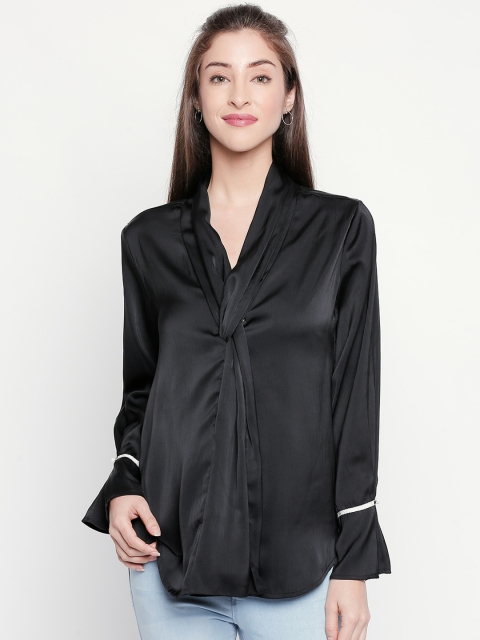 

Forever Glam by Pantaloons Women Black Solid A-Line Top