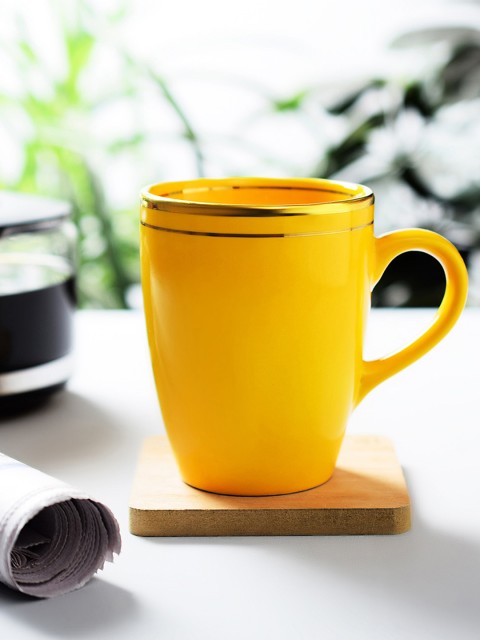 

Archies Yellow Solid Ceramic Coffee Cup