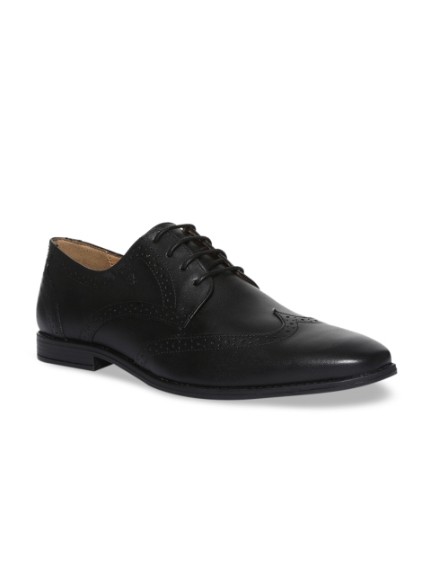 

Arrow Men Black Solid Leather Brogues