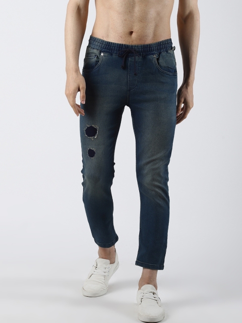 

Blue Saint Men Blue Slim Fit Mid-Rise Mildly Distressed Jeans