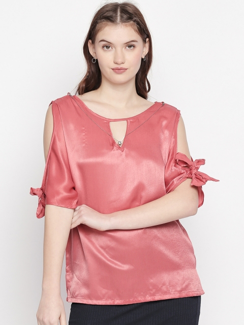 

Forever Glam by Pantaloons Women Pink Solid Top