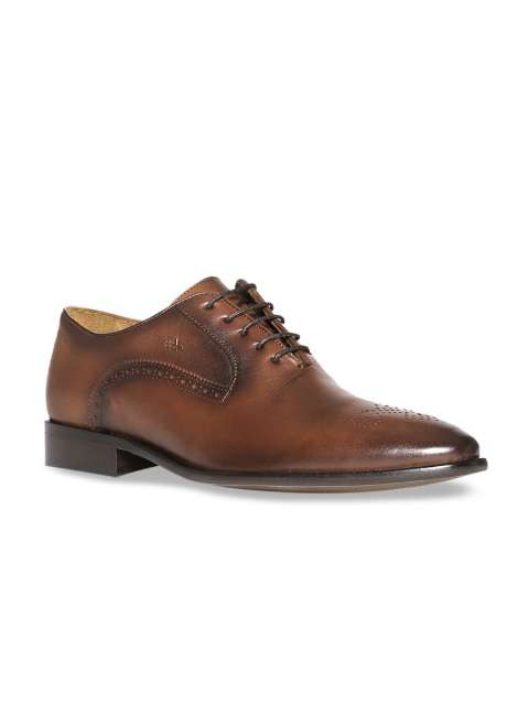 

Arrow Men Brown Solid Leather Oxfords