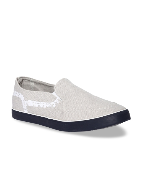 

Flying Machine Men Grey Slip-On Sneakers