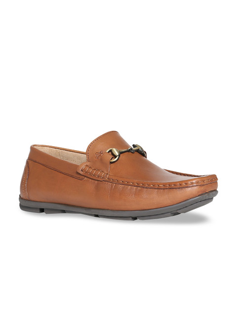 

Arrow Men Tan Brown Solid Horsebit Leather Loafers