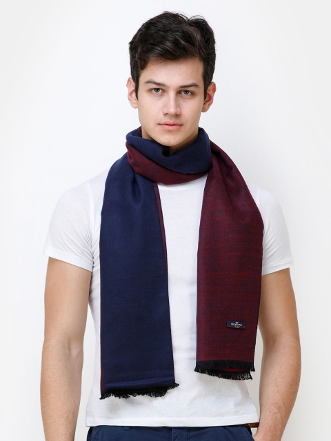 

Alvaro Castagnino Men Navy Blue & Maroon Self-Design Muffler