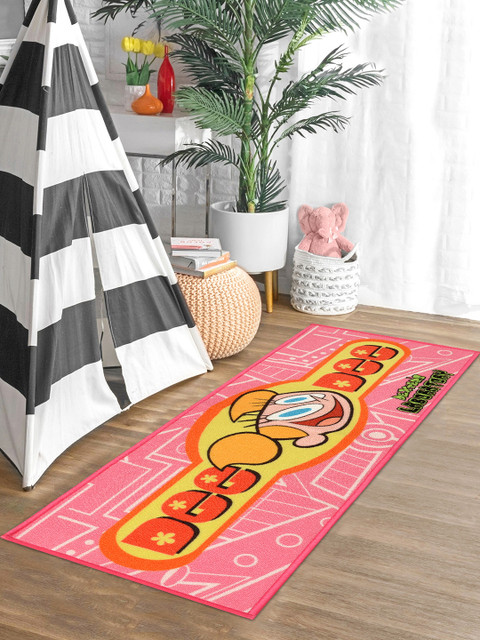 

Saral Home Pink & Orange Dexters Laboratory Printed Anti-Skid Runner