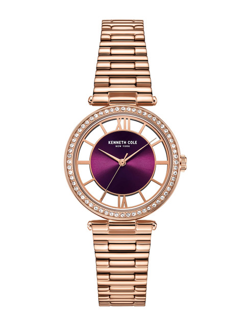 

Kenneth Cole Women Purple & Rose Gold Analogue Watch KC51009006LD